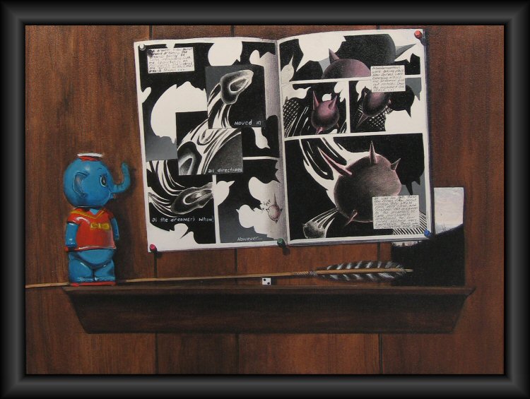 Gregory Lowell Smith Contemporary Art Trompe L'oeil Painting Nightterrors